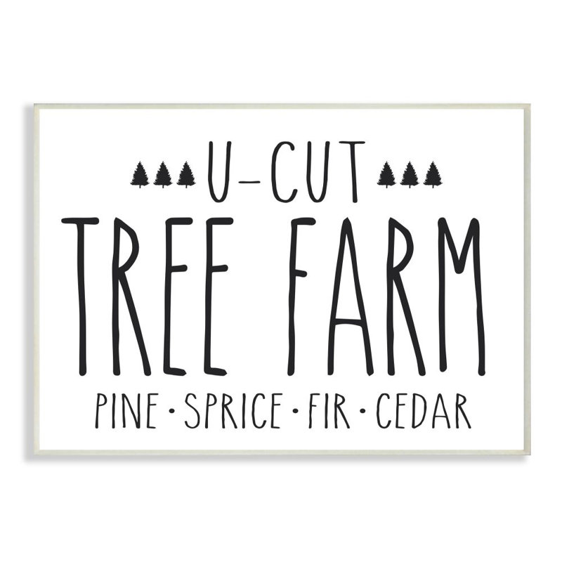 «Tree Farm», reproduction d'art textuel, Plaque murale, H 10 po x l 15 po