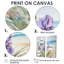 Iris mauves sur la plage II - Reproduction d'art traditionnel mauve sur toile-363698441-363698437-363698436