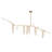 Transitional 7 Light Linear Chain Chandelier