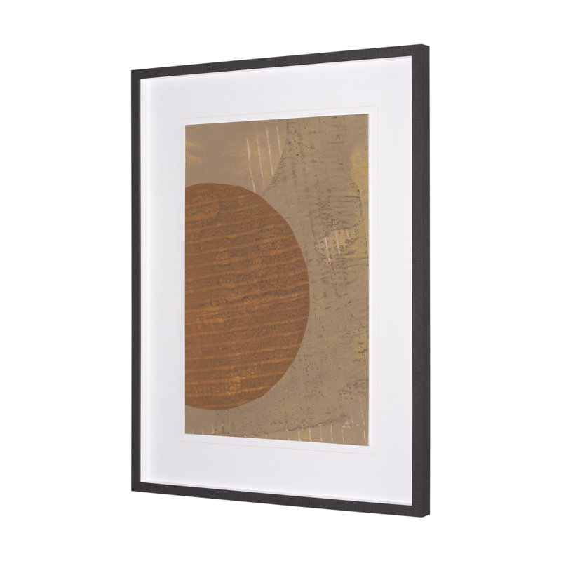 «Eclipse I» par Studio A, reproduction d'art encadrée à la main emmêlée sous verre, Eclipse II, 31.5L x 1.6W x 41.5H