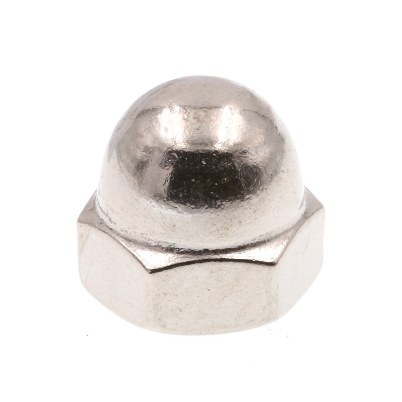 Écrous à capuchon en forme de gland, métrique, M6-1.0, acier inoxydable de qualité A 2 à 70 (paquet de 10), Acier inoxydable
