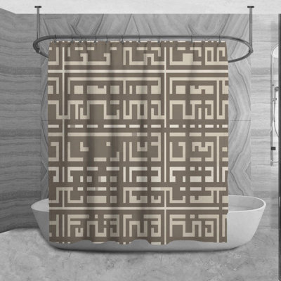 Motif de rideau de douche Greek Key