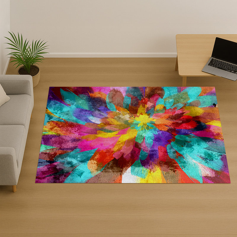 Abstract Area Rug, Runner 70 x 140 cm