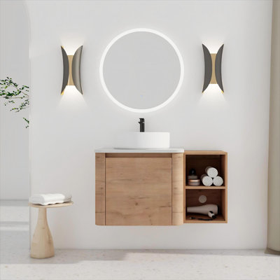 Lavabo de salle de bain en contreplaqué
