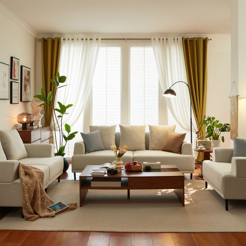 Canapé en tissu à coussin souple moderne 82,65 po avec coussins Arenzville
