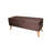 Brown Suede Rectangular Storage Seat With Concealed Area Bench Practical Hidden Feature