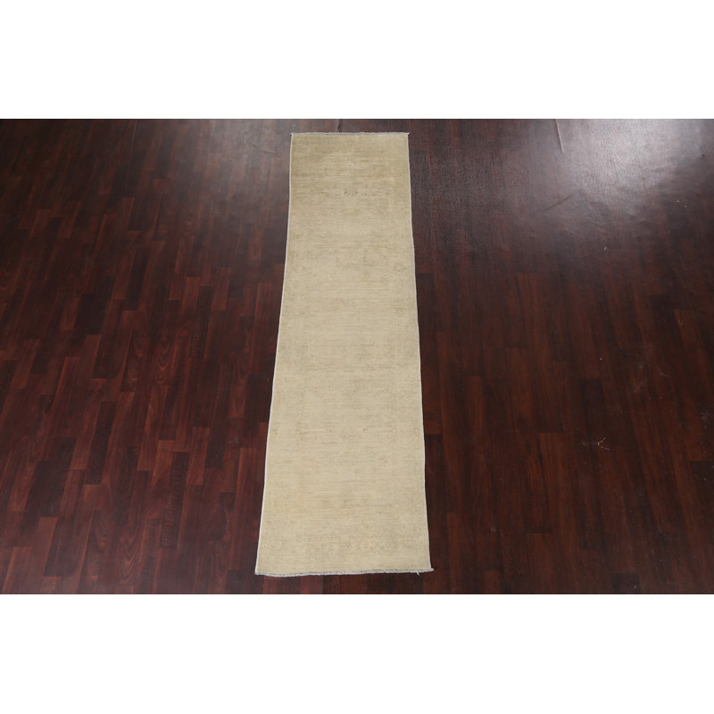 Peshawar Chobi One-of-a-Kind 2'5" X 9'3" Runner Wool Area Rug in Beige