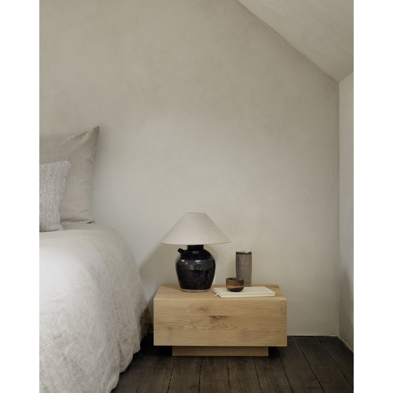 Madra 1 - Drawer Solid Wood Nightstand