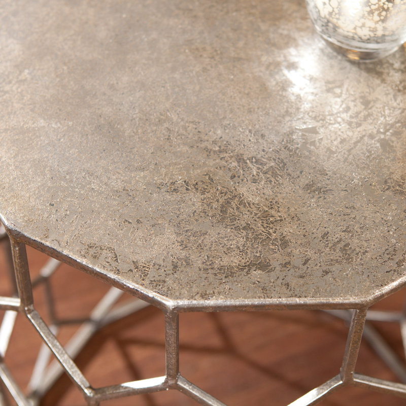 Table de bout cylindrique en fer Chantella
