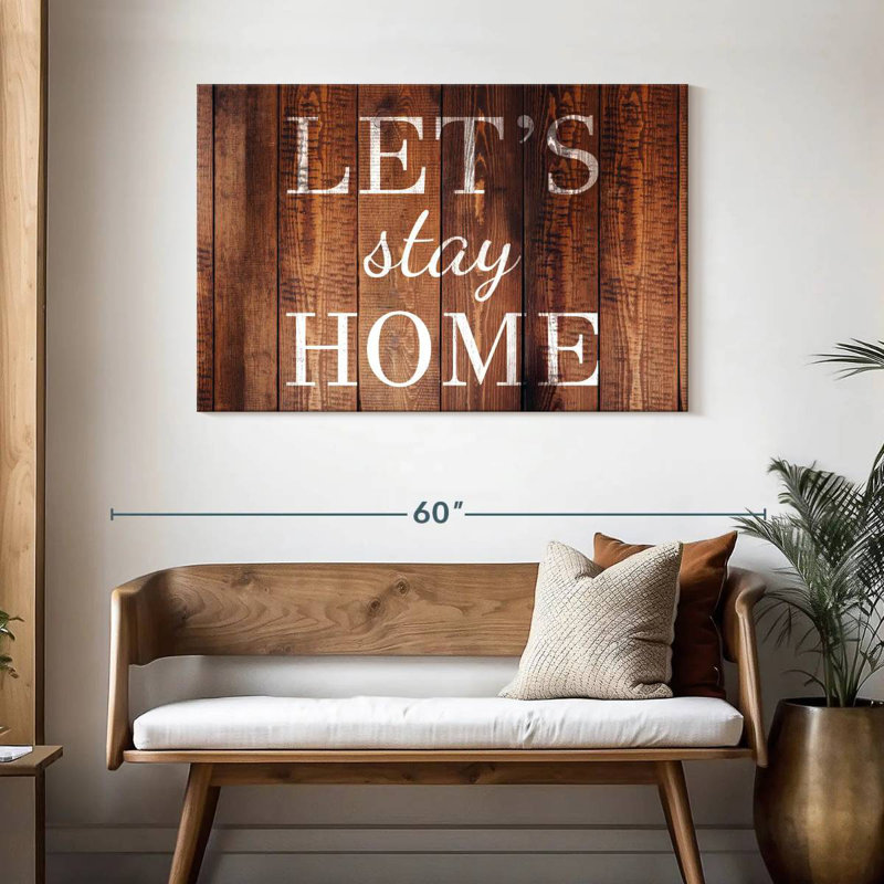 «Let Stay Home Typographie I», affiche murale, H 30 po x l 45 po