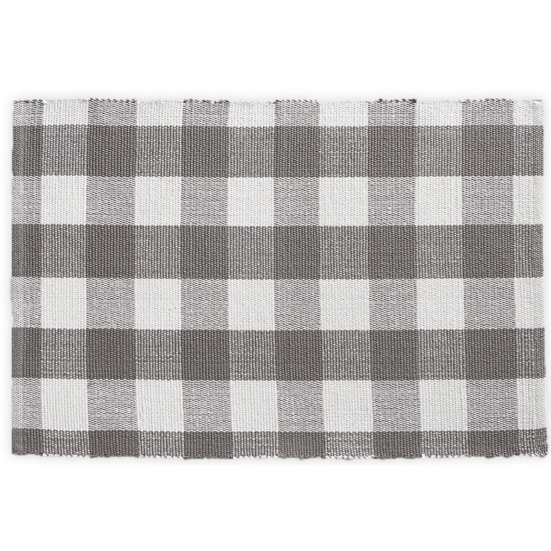 Skookum Farmhouse Living Buffalo Check Kitchen Rug, Gray, Rectangle 1'8" x 3'