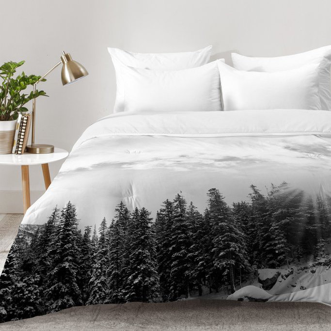 Bird Wanna Whistle Modern & Contemporary Polyester Floral Comforter, Full/Queen Comforter + 2 Standard Shams