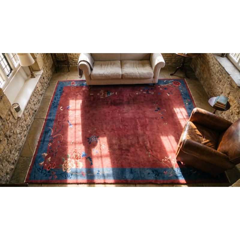 Handmade Wool Floral Area Rug