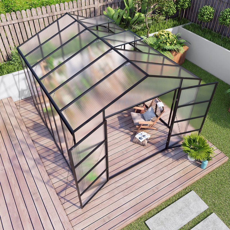 Serre en polycarbonate, serre pour la cour extérieure