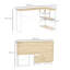 Barnabas L-Shaped Metal Base Computer Desk