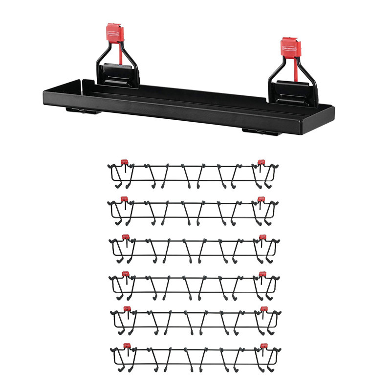 Metal 7 Piece Slatwall Accessory Kit