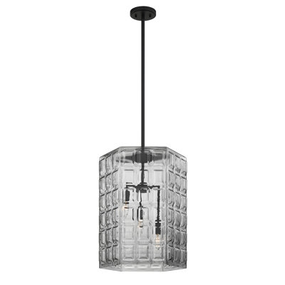 Torrix 3-Light Pendant in Matte Black