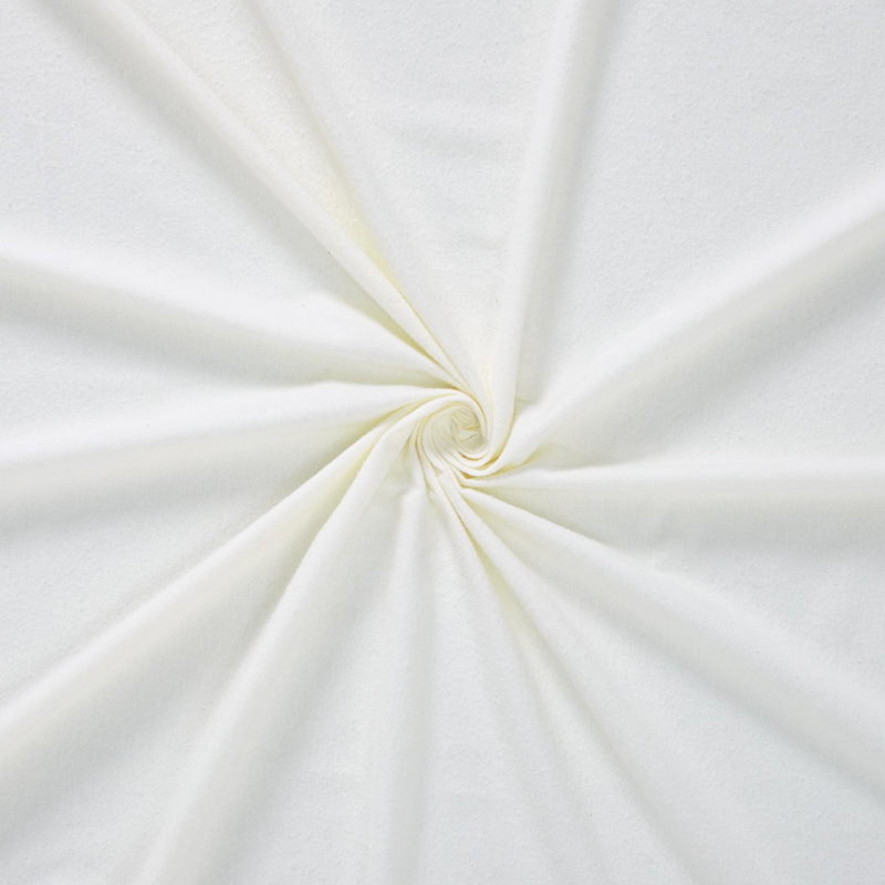Ensemble de draps en flanelle de coton standard de couleur écaille de tortue unie Superior, Ivoire