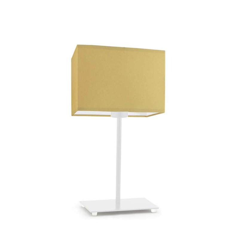 Asaya Metal Table Lamp, White, Mustard