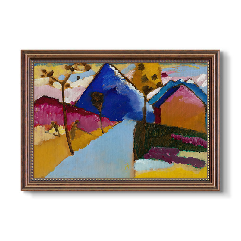 Kochel Straight Street, 1909 - Wassily Kandinsky - Toile encadrée sur mesure, 20x28 INNER SIZE, Toile avec cadre