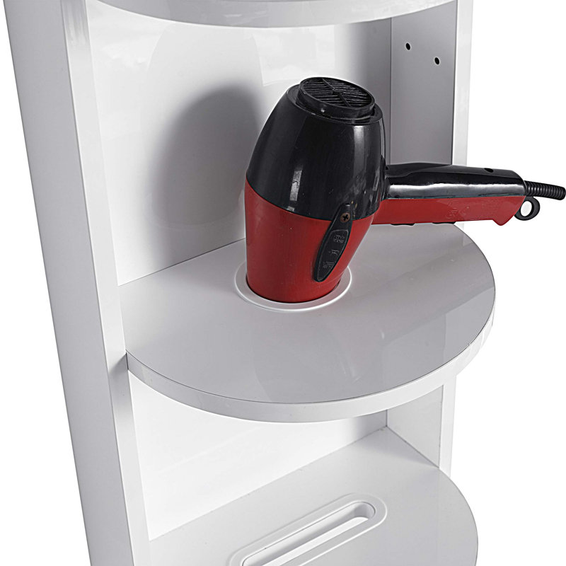 12" Bathroom Wall-Mounted Storage Rack, White