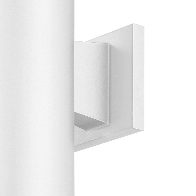  Applique murale en aluminium blanche à 2 lumières pour l'intérieur ou l'extérieur Newburgh, 14" H x 5" L x 7.75" D, Blanc