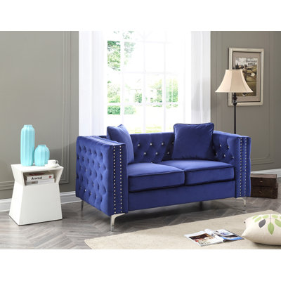 Causeuse chic en bleu