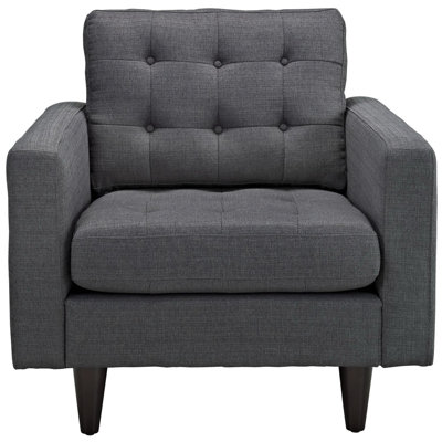 Rea Upholstered Fabric Armchair In Gray
