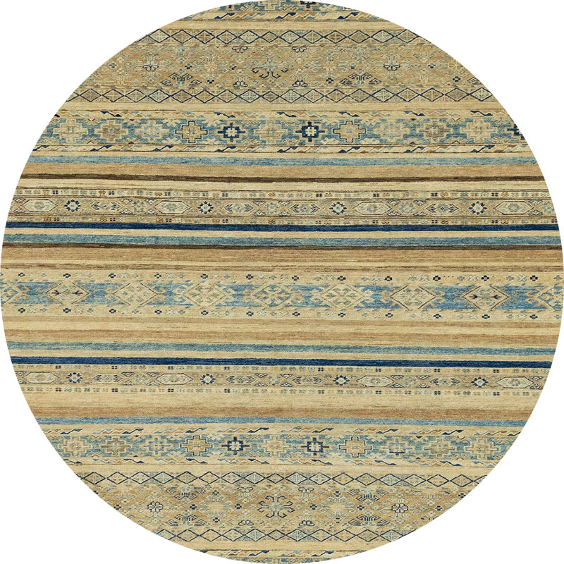 Abstract Indoor Rug, Round 4'