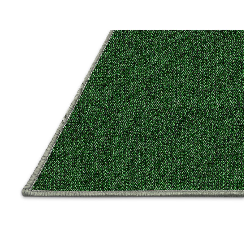 Tapis vert tissé à la machine, Rectangle de 5 pi x 8 pi