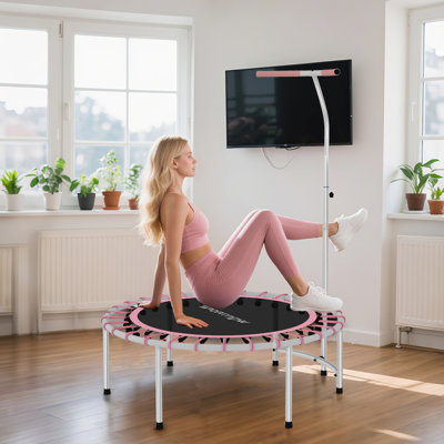 Trampoline 40 "pour adulte avec poignée ajustable, rose