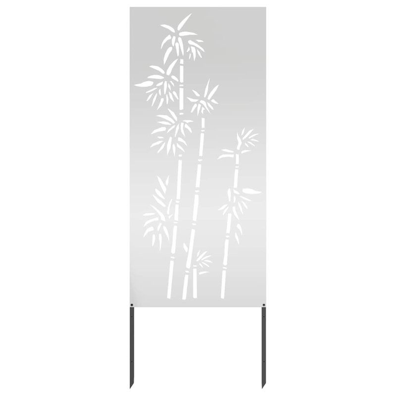  Garden Privacy Screen Olive Green 32 X 140 Cm Cold-Rolled Steel, 140cm H x 50cm W x 1.7cm D, Silver Galvanised Steel