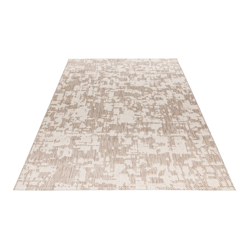 Tallinn Abstract Area Rug, Rectangular 160 x 230cm, Taupe