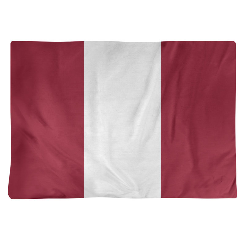 Washington Pullman Striped Rectangle Placemat, Red, Poly Twill