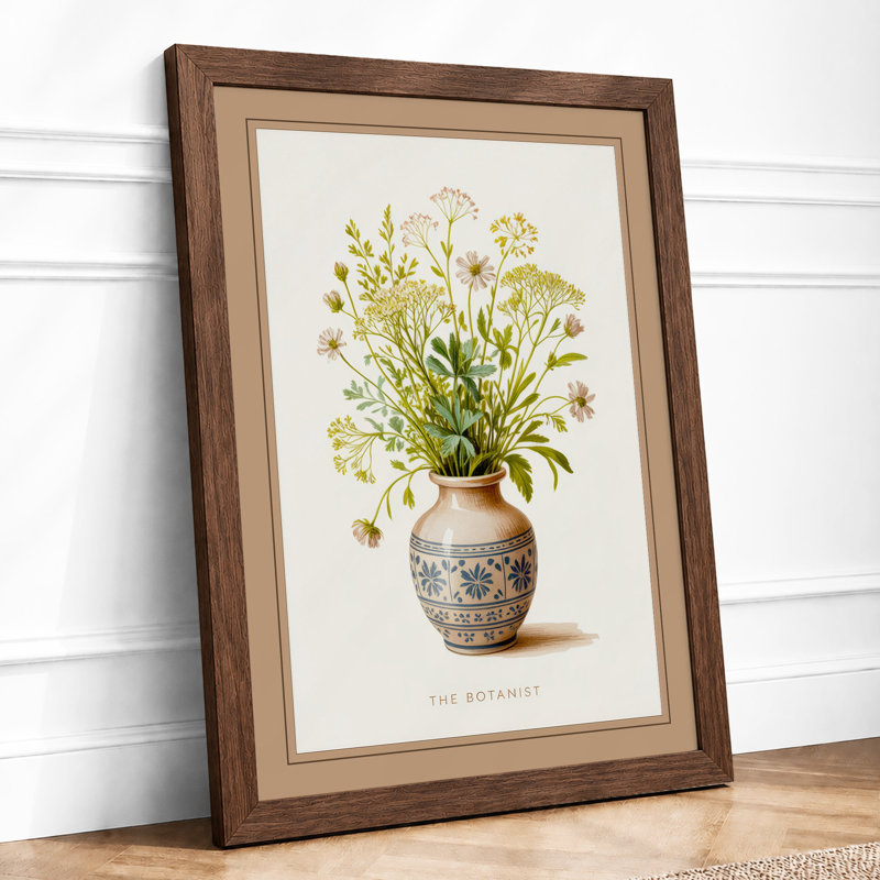 The Botanist Botanical - Framed Print, Walnut, A3 - 42.0 x 29.7 cm