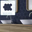 Carreau de mosaïque composite à peler et à coller hexagonal en pierre bleu marine l 10,1 po x L 11,6 po-90518702