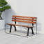 Banc de jardin extérieur, causeuse de patio en bois d'aluminium, café