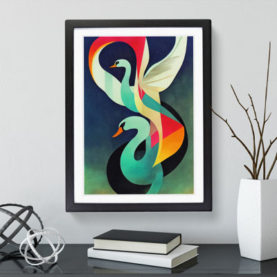 Swan in Abstract No.2 - Framed Print