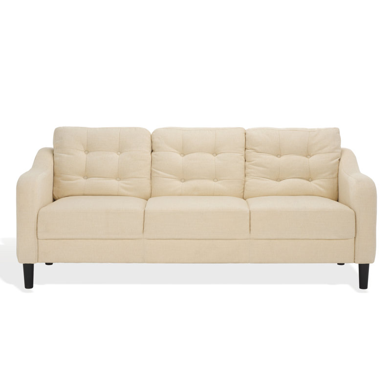 Heuton 77.3'' Recessed Arms Sofa, Cream