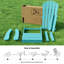 Chaise Adirondack en plastique, chaises d'extérieur toutes saisons pour la pelouse, le jardin, le foyer et la cour-1827951362