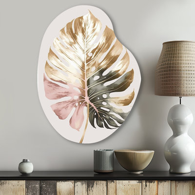 Coryon - Floral Pear Shape Assymterical Metal Wall Art