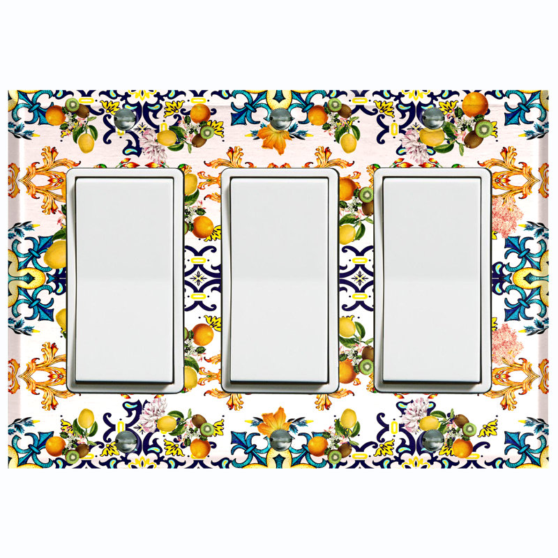 Plaque murale décorative / berçante Damask Tile Fruit 3