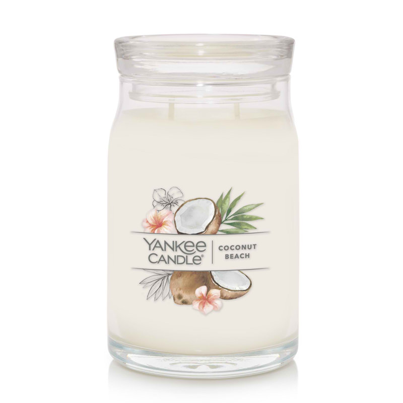 Signature Coconut Beach Scented Candle, 20 oz Large Jar