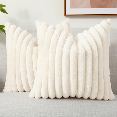 Faux Fur Spring Throw Pillow