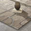 Wool Geometric Area Rug in Brown-1490259316