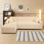 Housse de canapé en L épais en velours - Housse de canapé modulaire avec 2 housses de coussin décoratif-57081211