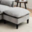 En L avec rangement et tabouret de pieds - beige 3 pour le salon, la chambre à coucher, le bureau, le tissu confortable de petit espace, dans la construction de bureau, le tissu-506055898