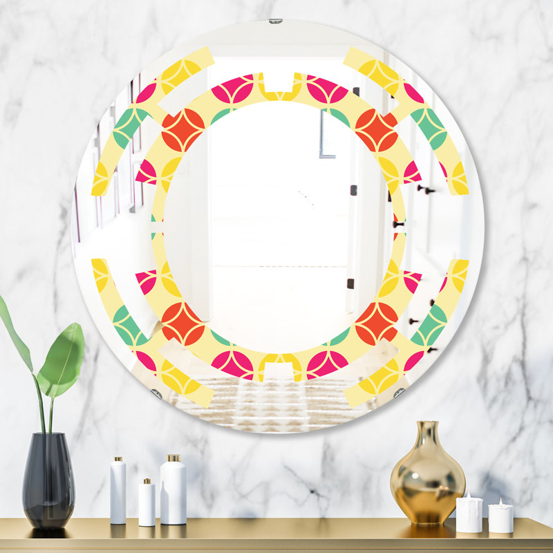 Miroir mural Space Coastal, 31,5 po x 23,7 po, Circular Pattern VII
