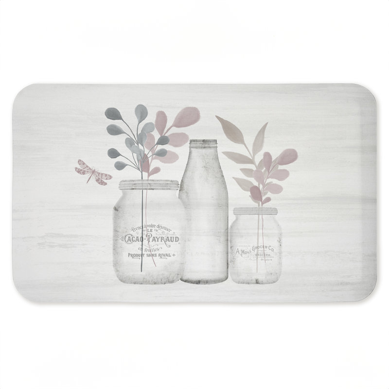 Tapis de sol simple imprimé fleurs sauvages, imprimé par Kim Allen, 30 po x 18 po