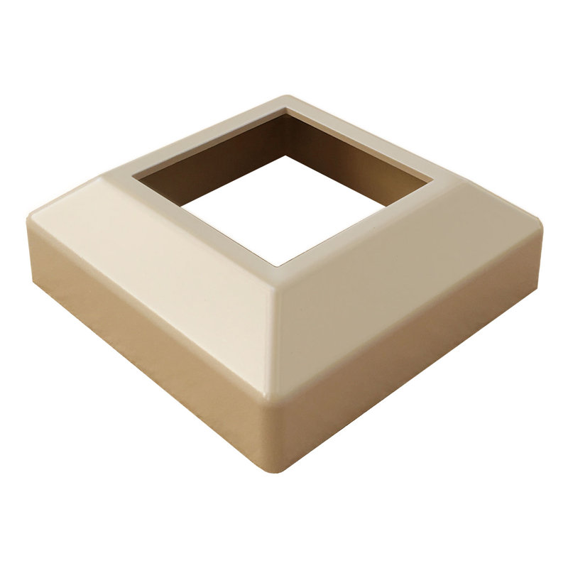 3 in. W Aluminum Post with Welded Base, Desert Tan, 44" H x 3" W x 3" D